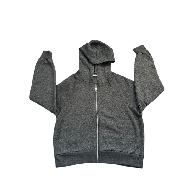 House Of Mae Womens Full Zip Hoodie Charcoal Gray Heather Raglan Large New